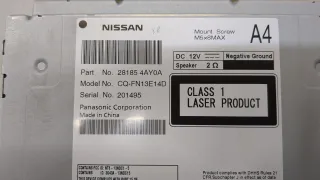 281854AY0A Магнитола (аудио система) Nissan Quest 4 Арт 20284107, вид 3