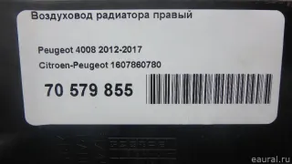 1607860780 Citroen-Peugeot Воздуховод радиатора Peugeot 4008 Арт E70579855, вид 8