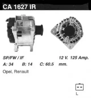 0986045241,F000BL0787,112471,CAL15105,CAL15105AS,CAL15105ES,CAL15105OS,CAL15105RS,DA5028,DRA3918,DRA4194,RAA15205,4403540,4416872,4430012,4433832,4506176,9111540,9201826,93160665,93160666,93161425,93161427,93198179,R1530103,CA1627IR,8EL011710561,8EL737902001,ALB1627DD,ALV1627BA,ALV1627DD,ALV1627LK,ALV1627MA,ALV1627RN,ALV1627YX,ALV9627BA,ALV9627GB,ALV9627UX,LRA01990,063731627010,943316611010,944390901660,MQA1627,MRA90166,1800A043,DMX142083,M883626,M883627,M883627C,MW30620870,MW30620877,MW30638577,MW30750737,MW30774528,MW31216373,S30638577,S883627ALV1627RB,ALV1627WA,ALV9627WA,2310000Q0A,2310000Q0E,2310000QA7,2310000QA8,2310000QAE,2310000QAK,2310000QAM,2310000QBQ,4403540,4411316,4411318,4416872,4419076,4430591,9111540,93169265,7700426849,7700426879,7700427474,7711134316,7711134329,7711368834,8200062583,8200112055,8200120417,8200153713,8200162474,8200206251,8200495302,8200495304,8200538407,8 Генератор Mitsubishi Space Star 1 Арт CA1627BY-16
