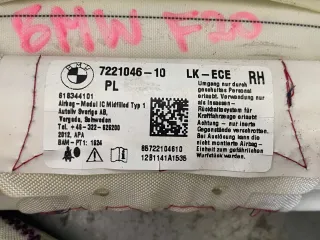 7221046 Подушка безопасности BMW 1 F20/F21 Арт AL15112589219, вид 4