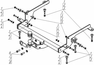  Прицепное устройство (фаркоп) Renault Master 3 Арт car0090527_1