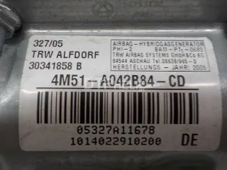 4M51A042B84CD Подушка безопасности пассажирская (в торпедо) Ford Focus 2 Арт AM40576400, вид 4