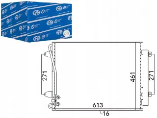 667108 Радиатор кондиционера  Volkswagen Passat B7 Арт AL15057390814_3, вид 1