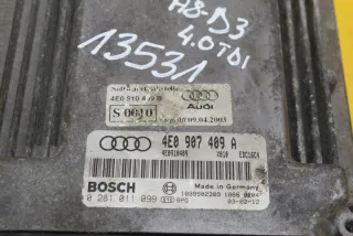 Блок управления двигателем Audi A8 D3 (S8) 2002г. 4E0907409A 0281011099 - Фото 5