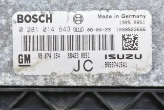 0281014643 98074154 Блок управления двигателем Opel Astra H Арт e858822, вид 2