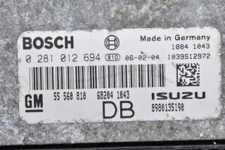 0281012694 55560810 Блок управления двигателем Opel Astra H Арт e858823, вид 2