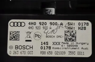 4H0920900A Щиток приборов (приборная панель) Audi A8 D4 (S8) Арт e1215587, вид 5