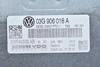 03G906018A 5WP45502AB Блок управления двигателем Volkswagen Passat B6 Арт e2661356, вид 2