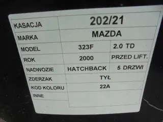  Бампер задний Mazda 323 BJ Арт e3353527, вид 7