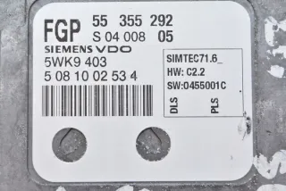 55355292 5WK9403 Блок управления двигателем Opel Vectra C  Арт e3563356, вид 3
