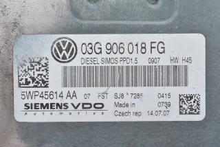 03G906018FG 5WP45614AA Блок управления двигателем Volkswagen Passat B6 Арт e3789395, вид 3
