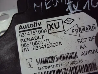 985108011R Блок AirBag Renault Megane 4 Арт e4235613, вид 4
