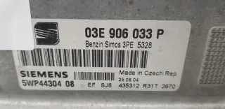 03E906033P 5WP44304 5WP4430408 Блок управления двигателем Seat Ibiza 5 Арт e4860883, вид 2