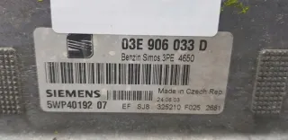 03E906033D 5WP40192 5WP4019207 Блок управления двигателем Seat Ibiza 5 Арт e4897463, вид 2