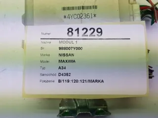 988007Y000 Блок комфорта Nissan Maxima А34 Арт e5007900, вид 2