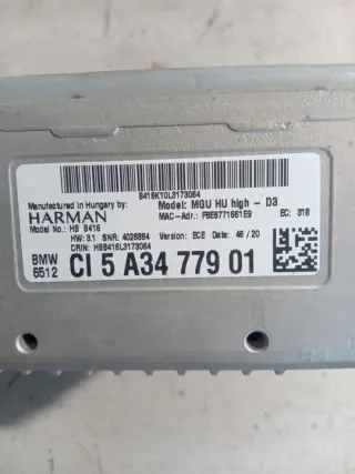 5A34779 Блок навигации BMW 1 F40 Арт e5624513, вид 13