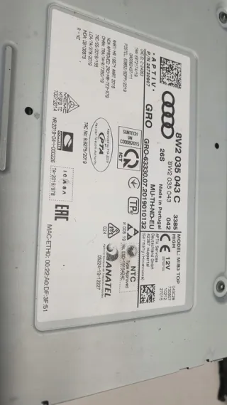 8W2035043C Блок навигации Audi A4 B9 Арт e5869053, вид 9