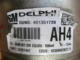 13297447 6572651 Компрессор кондиционера Opel Astra H Арт e5938161, вид 8