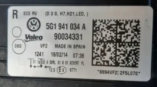 5G1941034A Фара правая Volkswagen Golf 7 Арт e7204321, вид 5