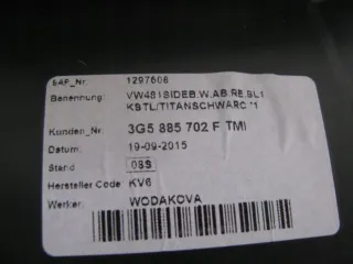 3G5885702F Подушка безопасности Volkswagen Passat B8 Арт e7542454, вид 8
