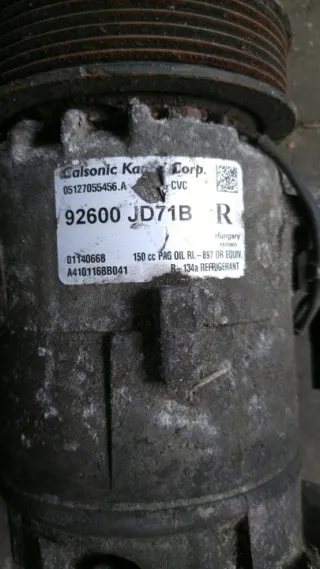 92600JD71B Компрессор кондиционера Nissan Qashqai 2 Арт e7981847, вид 2