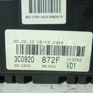 3C0920872F Щиток приборов (приборная панель) Volkswagen Passat B6 Арт e8100010, вид 3