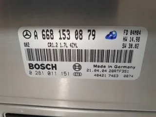 0281011151 A6681530879 Блок управления двигателем Mercedes A W168 Арт e8299617, вид 7