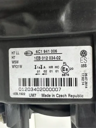  1EB012034-02 6C1941006 Фара правая Volkswagen Polo 5 Арт e8546513, вид 5