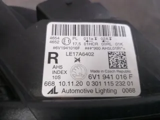 6V1941016F Фара правая Skoda Fabia 3 Арт e8619583, вид 3