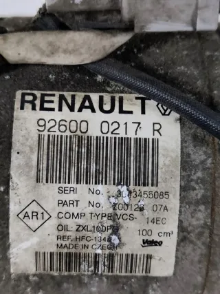 926000217R 3043455085 Z0012S07A Компрессор кондиционера Renault Clio 4 Арт e9003375, вид 5