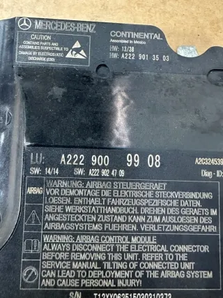 a2229009908, 2229009908 Блок AirBag Mercedes S W222 Арт e9177823, вид 2