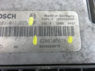 0281011275 8200305678 Блок управления двигателем Renault Scenic 2 Арт e9343606, вид 3