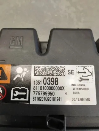 13510398 775799950 Блок AirBag Opel Astra K Арт e9620944, вид 2