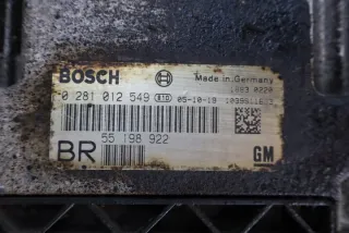 0281012549 55198922 Блок управления двигателем Opel Zafira B Арт e9730671, вид 4