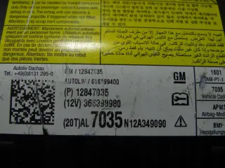 12847035 Подушка безопасности Opel Astra J Арт e9754980, вид 3