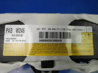 A2468850037 A49604082 618237600 Подушка безопасности Mercedes B W246 Арт e10554213, вид 3