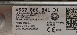 567880841D Подушка безопасности Skoda Kodiaq Арт e10559469, вид 3