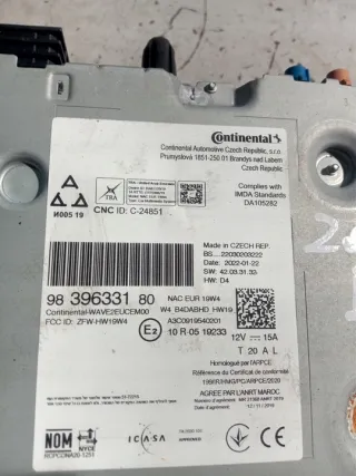 9839633180 Блок навигации Peugeot 208 2 Арт e10564944, вид 3