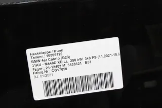 9449239 Крышка багажника (дверь 3-5) BMW 4 G22/G23 Арт e10583945, вид 3