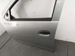 801014381R Дверь передняя левая серебристая Dacia Sandero 2 restailing Арт 20335490, вид 4