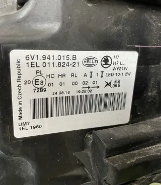 6V1941015B Фара передняя (комплект) Skoda Fabia 3 Арт AL14149812826, вид 8