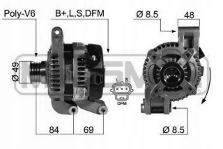 210438A Генератор Ford Flex Арт AL14223071249, вид 2