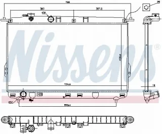 67026 Радиатор основной Hyundai XG Арт AL14371290010_2, вид 2
