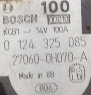 0124325085 Генератор Toyota Rav 4 4 Арт AL14473651311, вид 6