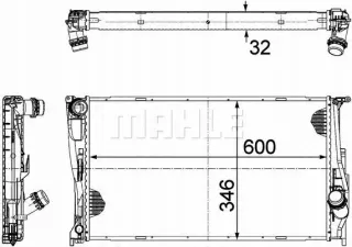 CR,1085,000P Радиатор основной BMW 1 E81/E82/E87/E88 Арт AL14546569509, вид 4
