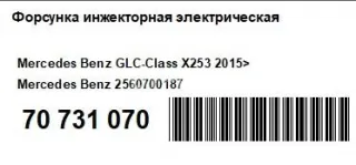 2560700187 Форсунка инжекторная электрическая Infiniti Q50 Арт AM70731070, вид 8