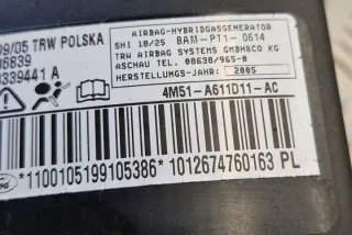 4M51-A611D11-AC Подушка безопасности Ford Focus 2 Арт e12670409, вид 1