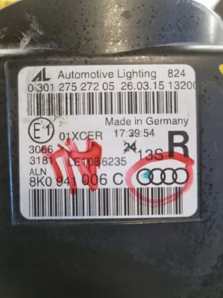 030127527205 Фара правая Audi A4 B8 Арт e12660928, вид 7