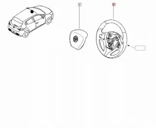 985105453R Руль Renault Clio 4 Арт e12629720, вид 2