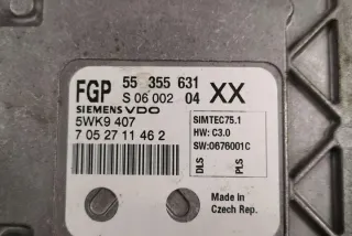55355631XX Блок управления двигателем Opel Vectra C  Арт e12619215, вид 1